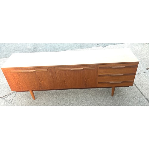 331 - Three drawer three door long teak sideboard 1960's/70's measures approx 29 inches high by 78 inches ... 