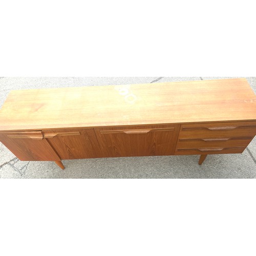 331 - Three drawer three door long teak sideboard 1960's/70's measures approx 29 inches high by 78 inches ... 