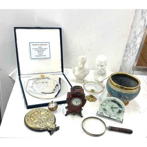 209 - Selection of miscellaneous inclucdes busts, clocks, vases etc