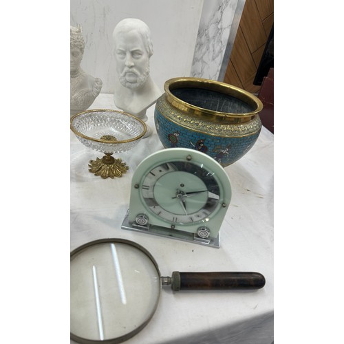 209 - Selection of miscellaneous inclucdes busts, clocks, vases etc