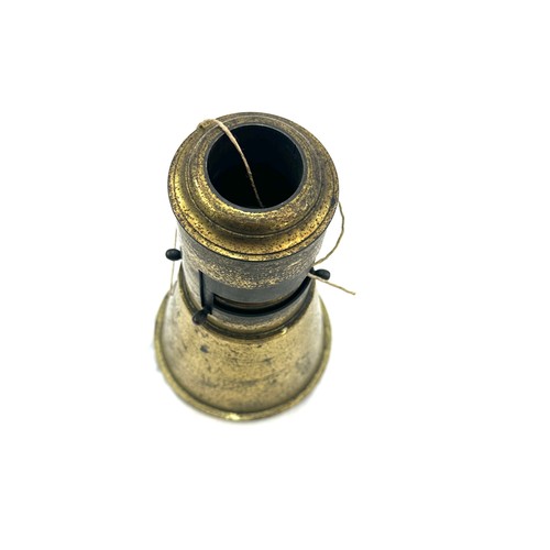 453 - Vintage brass Contical tube for slides, height 6.5 inches