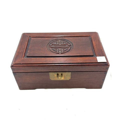 64 - Vintage chinese hardwood jewellery box