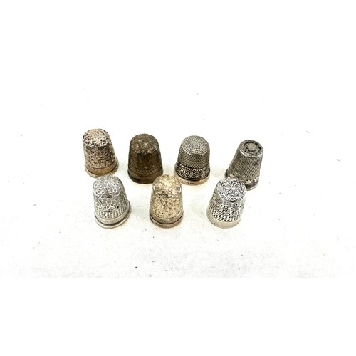 458 - Antique silver thimble collection