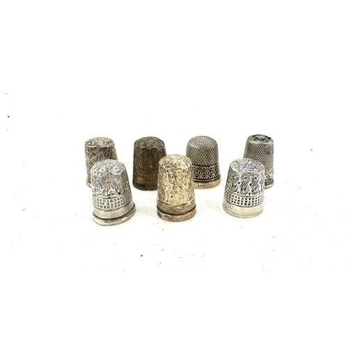 458 - Antique silver thimble collection