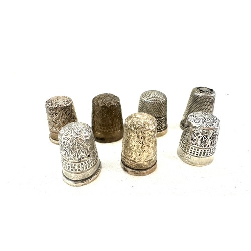 458 - Antique silver thimble collection