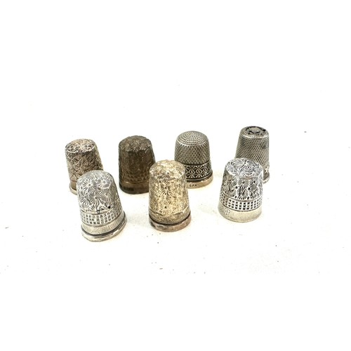 458 - Antique silver thimble collection