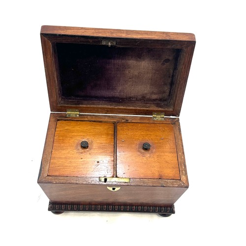 470 - Antique mahogany tea caddy