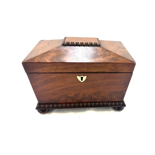 470 - Antique mahogany tea caddy