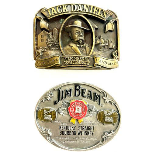 590 - 1 Jim Beans, 1 Jack Daniels belt buckle