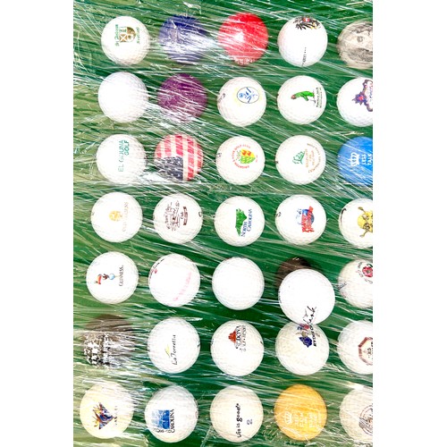 154 - 60 Mounted collectors golf balls consisting of 6 US Open golf balls, 7 US Open ball markers and 1 Ca... 