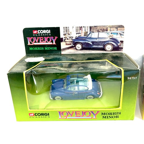 44 - 3 Corgi Classic boxed car models to include Mr Beans Mini, Love Joy Morris Minor, Some Mothers Do Av... 