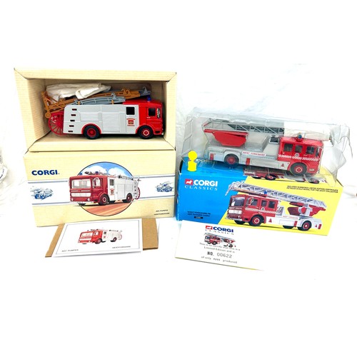 76 - Boxed Corgi Classic west Yorkshire FB AEC turntable ladder 22001, Corgi AEC Pumper Hertfordshire