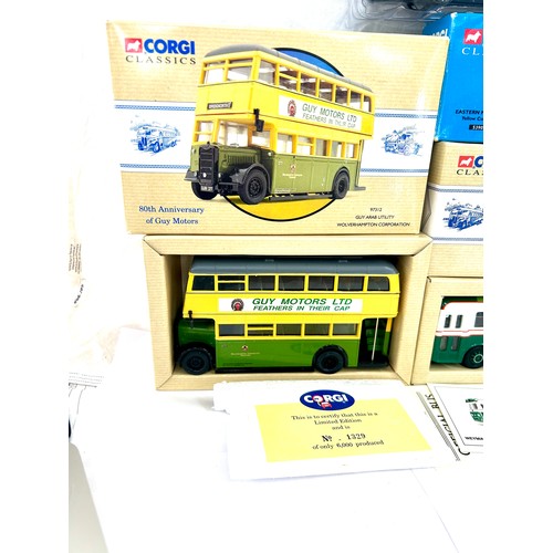 97 - Selection 3 boxed Corgi Classics to include eastern Michigan Yellow Coach 743 no 53903, Weymann Sing... 