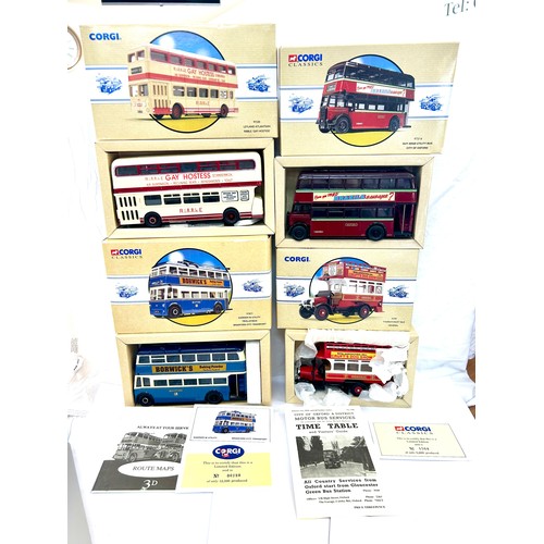 81 - Selection of boxed Corgi Classics, to include Guy Arab Utility bus, City of Oxford 97314, Thornycrof... 