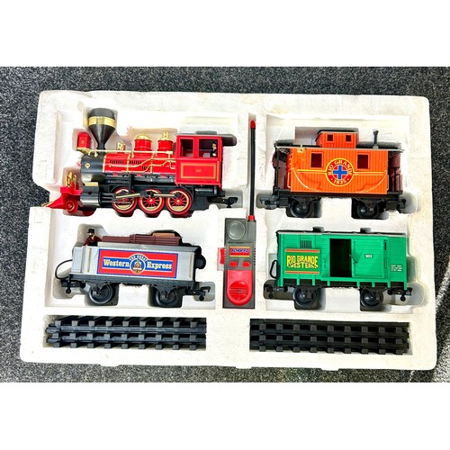 138 - Great Western express radio control talking train set in original box, with track untested