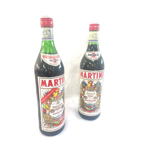 564 - 2 Bottles of Martini Rosso Vermouth 1 Litre / Circa 1970s