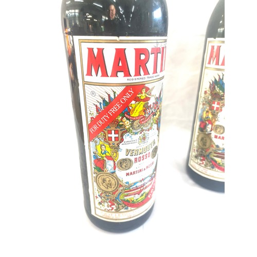 564 - 2 Bottles of Martini Rosso Vermouth 1 Litre / Circa 1970s