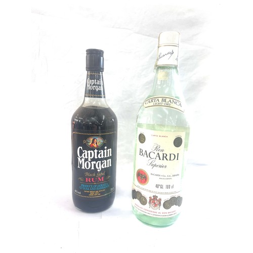 563 - Captain Morgan Black Label Rum 1980s, and Bacardi Carta Blanca