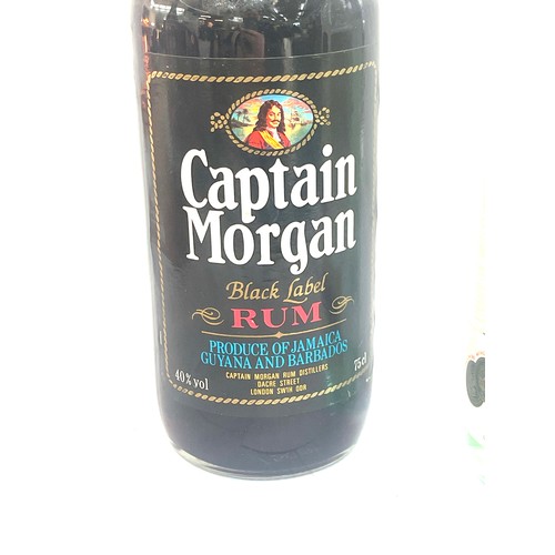 563 - Captain Morgan Black Label Rum 1980s, and Bacardi Carta Blanca