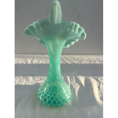 527A - Signed Fenton pulpit vase 11 inches tall