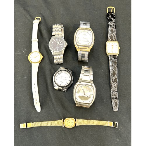 Tray of ladies and gents wristwatches, untested