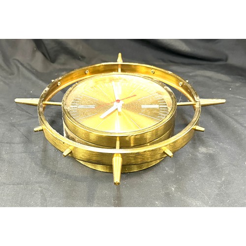 8 - Vintage retro brass nautical clock