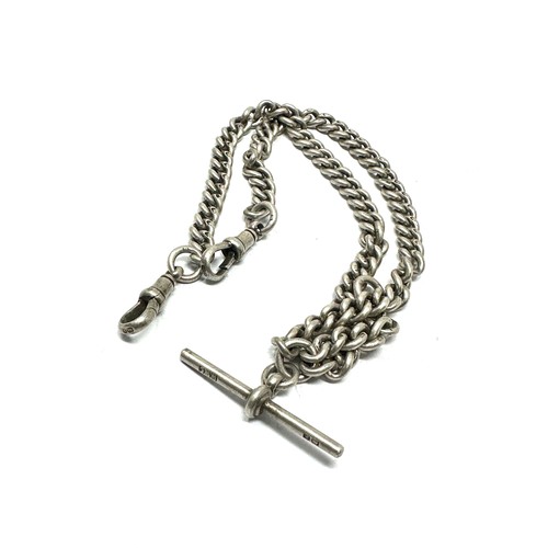 300 - A silver double albert watch chain (38g)