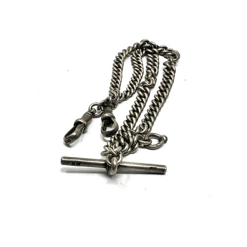 314 - A silver double albert watch chain (40g)