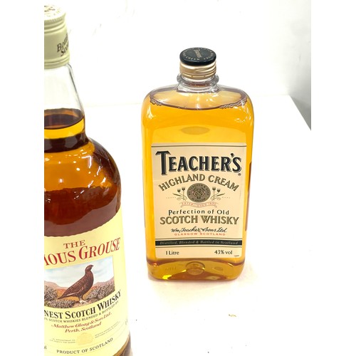 565 - Bottle of Bells, Teachers and Famous Grouse whiskey