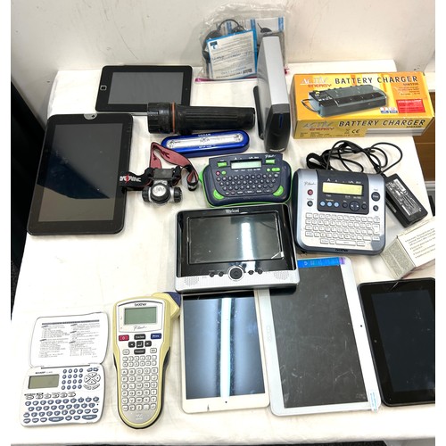 169 - Selection of electical includes tablets, torches etc