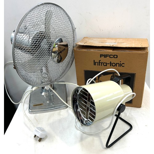 159 - Pifco infra-tonic heat lamp and a pifco fan, untested