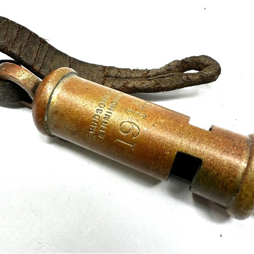 372 - WW1 1914 Dated Hudson Trench Whistle