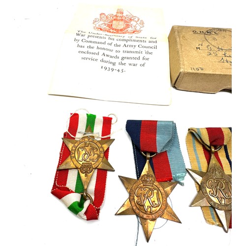 357 - WW.2 Boxed Medal Group. Inc. Africa & Italy Stars Etc