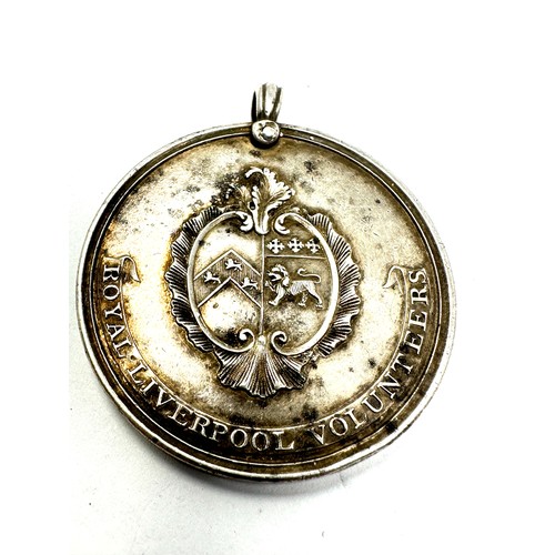 367 - Rare Sterling Silver Royal Liverpool Volunteers Medal - 1806 Presented By Lt. Co bolton to sergent h... 