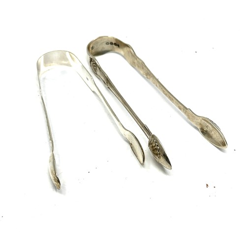 18 - 2 x  georgian silver sugar tongs