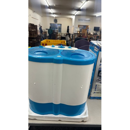 252 - Boxed Portable twin tub washing machine