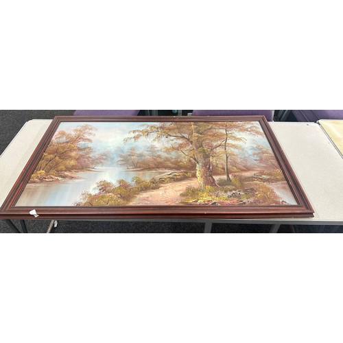 153 - Large painting measures approximately 51 inches by 27 inches