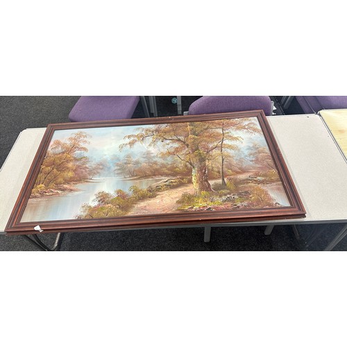 153 - Large painting measures approximately 51 inches by 27 inches