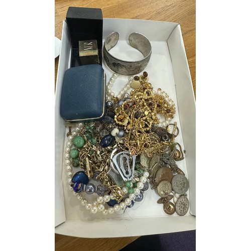 Selection of costume jewellery includes Bangle, chains etc