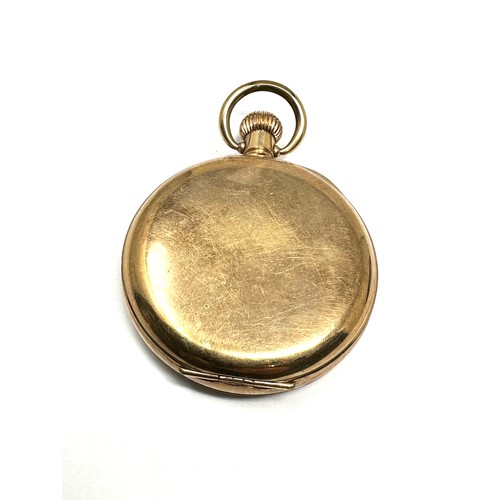 332 - Open Face Rolled Gold Pocket Watch Hand-wind Working