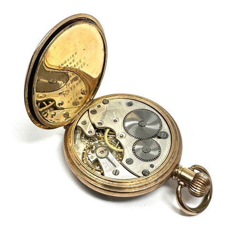 332 - Open Face Rolled Gold Pocket Watch Hand-wind Working