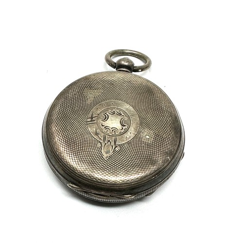 326 - Sterling Silver Gents Vintage Pocket Watch Key-wind Working