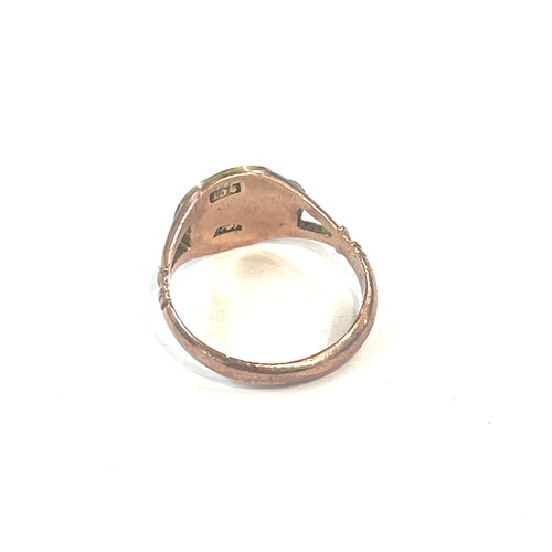 579 - Antique 9ct gold locket ring, total weight 2.5 grams ring size m/n