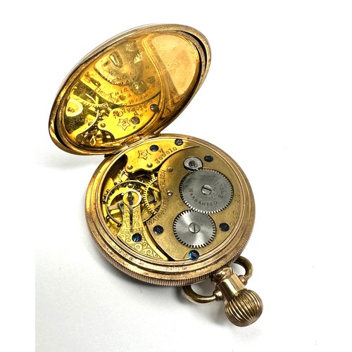 325 - Gents Open Face Rolled Gold Pocket Watch Hand-wind Working