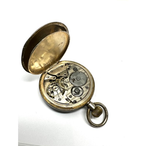 328 - STERLING SILVER Cased Gents Vintage Hand-wind Pocket Watch Working