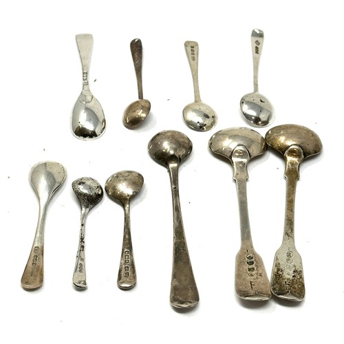 22 - 10 x .925 sterling condiment spoons inc georgian