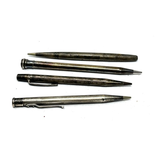 70 - 4 x .925 sterling propelling pencils inc lifelong, yard o lead etc