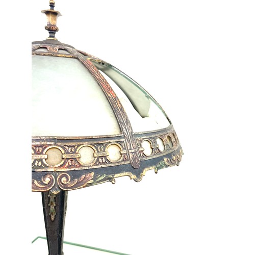 372 - Vintage Tiffany Lamp and shade, damaged, over all height 20 inches by 25 inches