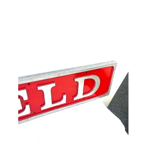 115 - Diesel train Meld sign measures approximately 30 inches by 8 inches