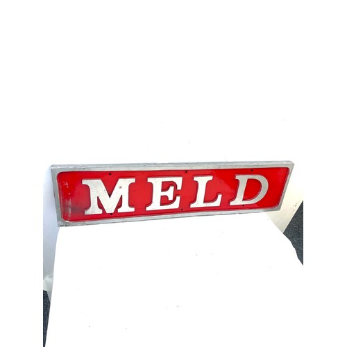 115 - Diesel train Meld sign measures approximately 30 inches by 8 inches